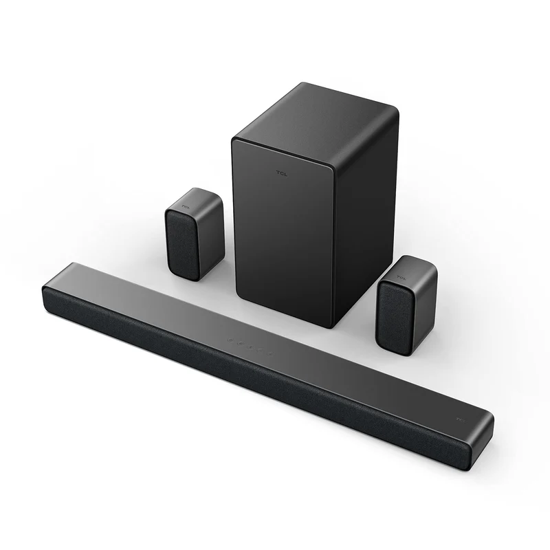 TCL 5.1ch Sound Bar with Wireless Subwoofer (Q6510, 2023 Model), Dolby Audio, DTS Virtual:X, 430W, Builtin Center Channel Spe