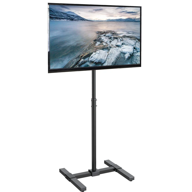 VIVO TV Floor Stand for 13 to 50 inch Flat Panel LED LCD Plasma Screens, Portable Display Height Adjustable Mount STANDTV07