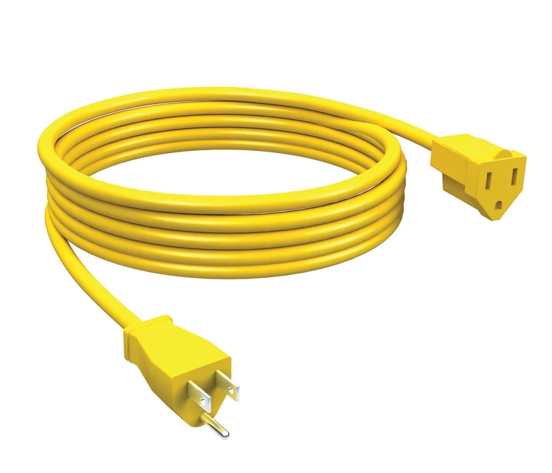 Stanley 33257 Grounded Outdoor Extension Power Cord, 25Feet, Yellow