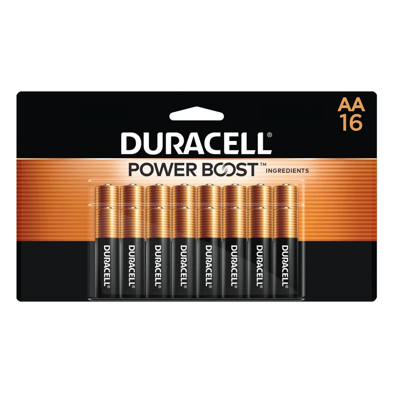 Duracell Coppertop AA Batteries with Power Boost Ingredients, 16 Count Pack Double A Battery with Longlasting Power, Alkaline A