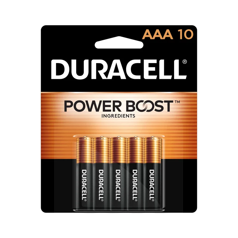 Duracell Coppertop AAA Batteries with Power Boost Ingredients, 10 Count Pack Triple A Battery with Longlasting Power, Alkaline