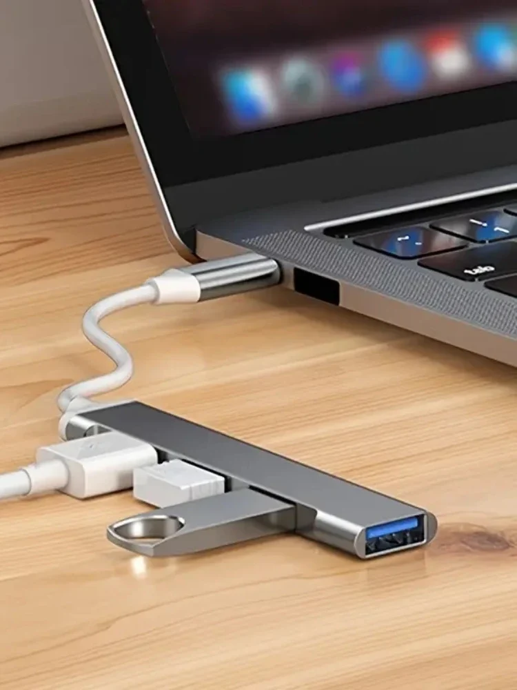4-Port Multi-Splitter Type C Hub USB Adapter OTG for Xiaomi Lenovo MacBook 13 15 Air pro PC - Computer Accessories