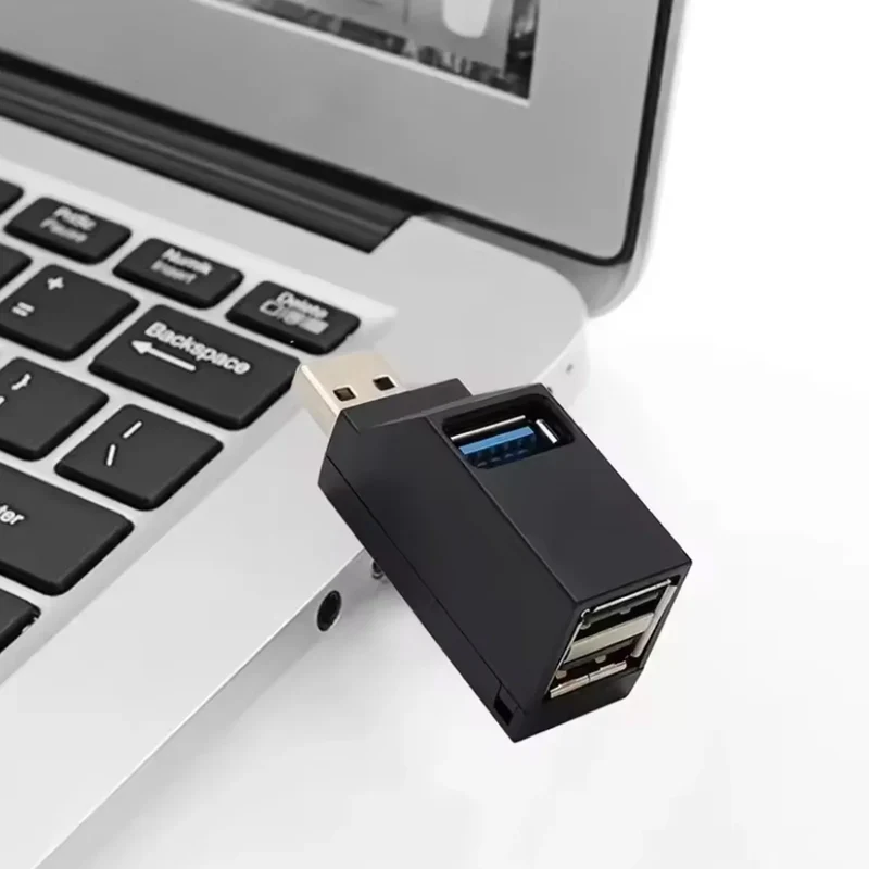 USB 3.0 HUB Adapter Extender Mini Splitter Box 1 to 3 Ports High Speed USB 2.0 For PC Laptop U Disk Card Reader