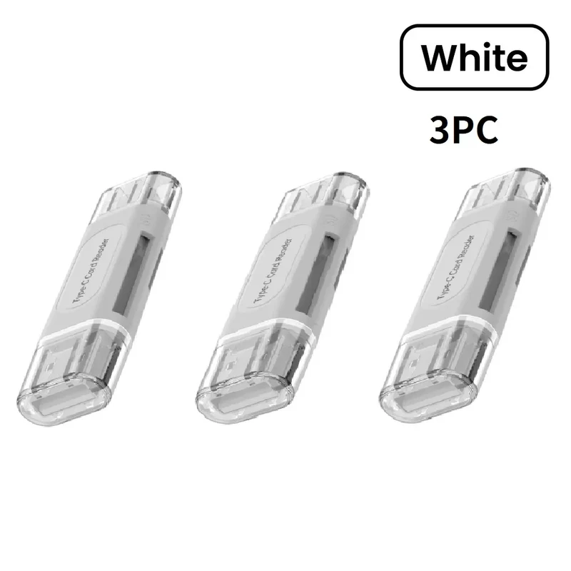 4 in 1 USB Type C Multifunction Card Reader SD TF Card Reader For IPhone15 16 PC Laptop USB2.0 Smart Storage Card Reader Adapter