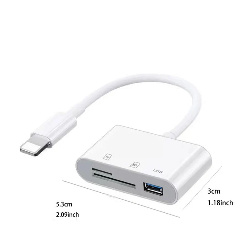 3-in-1 Type C Memory Card Reader Adapter for TF CF SD Cards Compatible with Huawei MacBook Pro And Other Devices