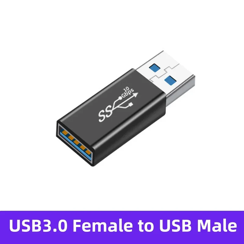 90 Right Angle USB 3.0 Extension Adapter Upward Elbow 10Gbps USB Connector for PC Male To Female Extension Plug Converter