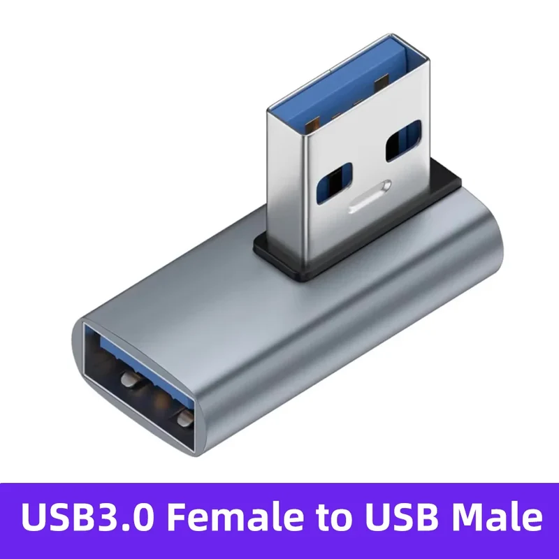 90 Right Angle USB 3.0 Extension Adapter Upward Elbow 10Gbps USB Connector for PC Male To Female Extension Plug Converter