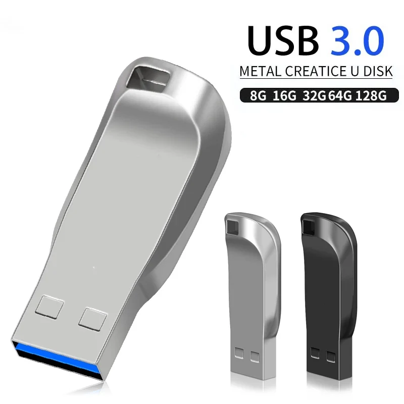 High-Speed Metal Rod USB Flash Drive 3.0 Durable Data Storage Stick Pen U Disk Multiple Capacities Options-128GB 64GB 32GB 16GB