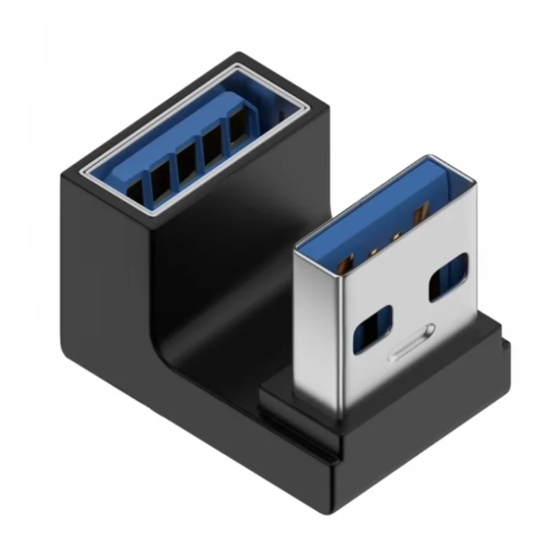 90 Degree USB 3.0 Male to Female Right Angle Extension Adapter USB Upward Elbow Adapter 10Gbps For Laptop PC Connector Converte