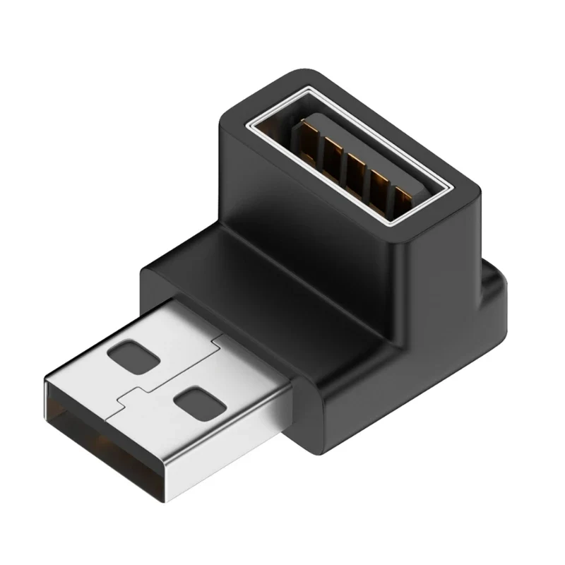 90 Degree USB 3.0 Male to Female Right Angle Extension Adapter USB Upward Elbow Adapter 10Gbps For Laptop PC Connector Converte