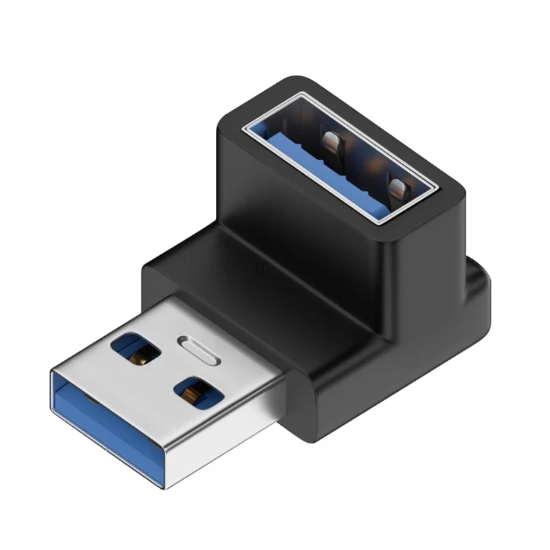 90 Degree USB 3.0 Male to Female Right Angle Extension Adapter USB Upward Elbow Adapter 10Gbps For Laptop PC Connector Converte