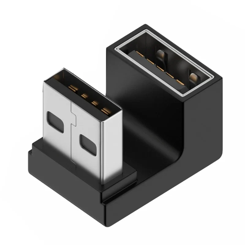 90 Degree USB 3.0 Male to Female Right Angle Extension Adapter USB Upward Elbow Adapter 10Gbps For Laptop PC Connector Converte