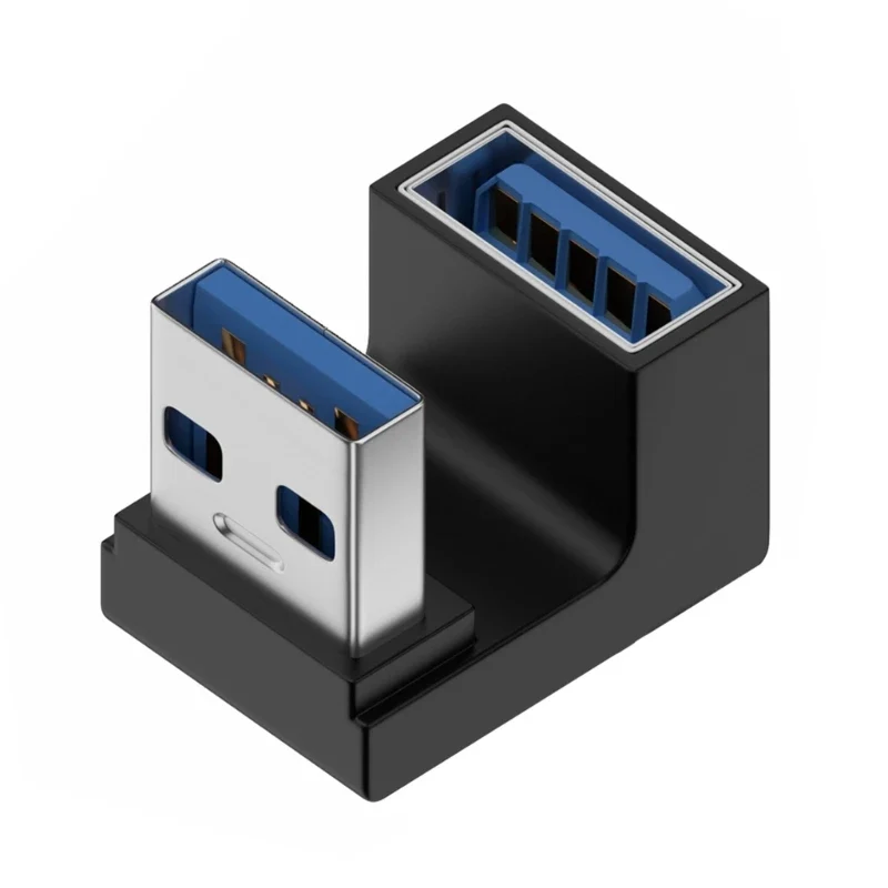 90 Degree USB 3.0 Male to Female Right Angle Extension Adapter USB Upward Elbow Adapter 10Gbps For Laptop PC Connector Converte