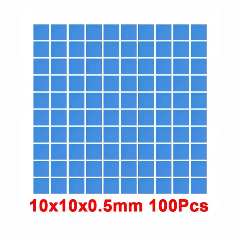 RGEEK 6W/M.K GPU CPU Heat Sink 100mm*100mm Cooling Conductive Silicone Pad Heat Sink Thermal Pad for Computer Desktop Accessory