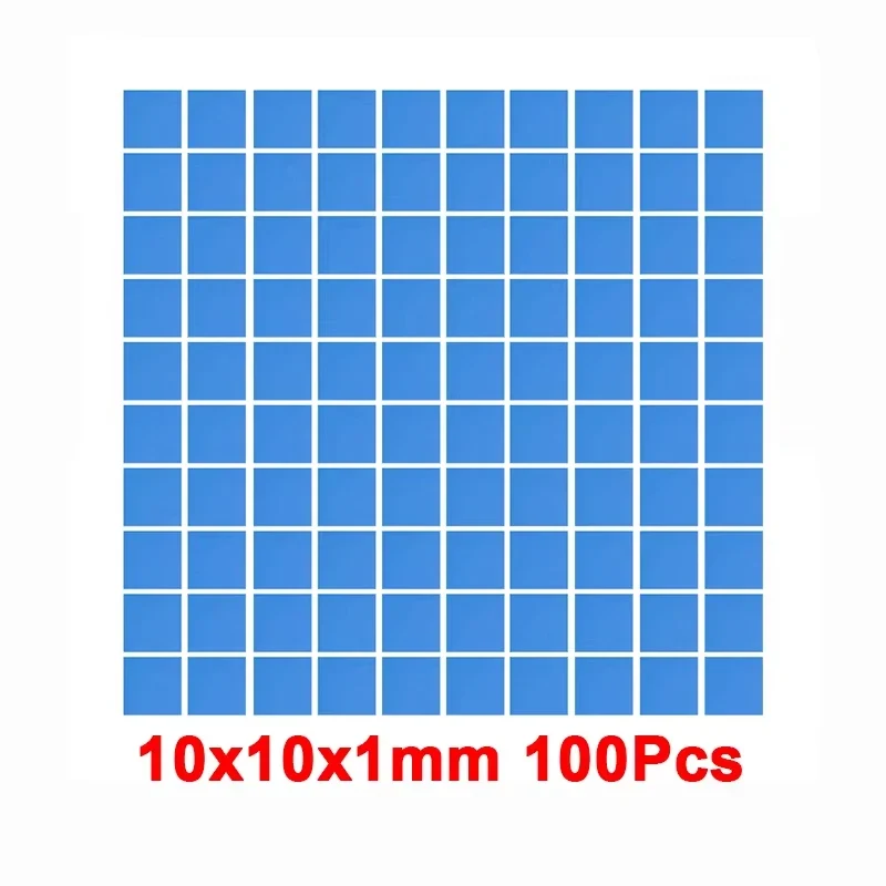 RGEEK 6W/M.K GPU CPU Heat Sink 100mm*100mm Cooling Conductive Silicone Pad Heat Sink Thermal Pad for Computer Desktop Accessory