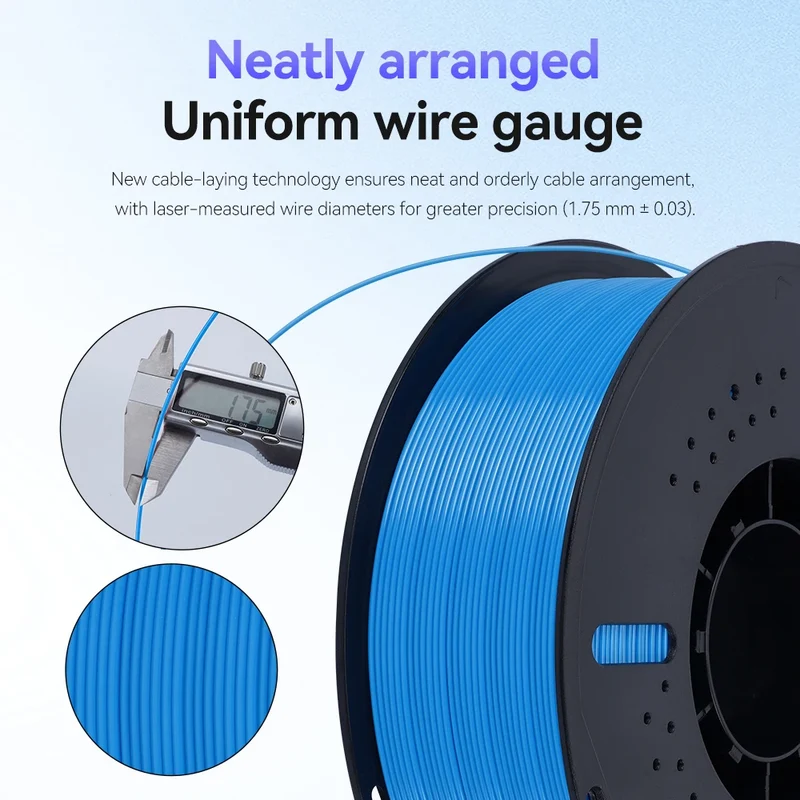 KINGROON 10KG 1.75mm PETG Filament Tangle-Free, High Quality 3D Printing Eco-friendly Plastic Consumables 22LBS, Vacuum Packaging 3D Printing