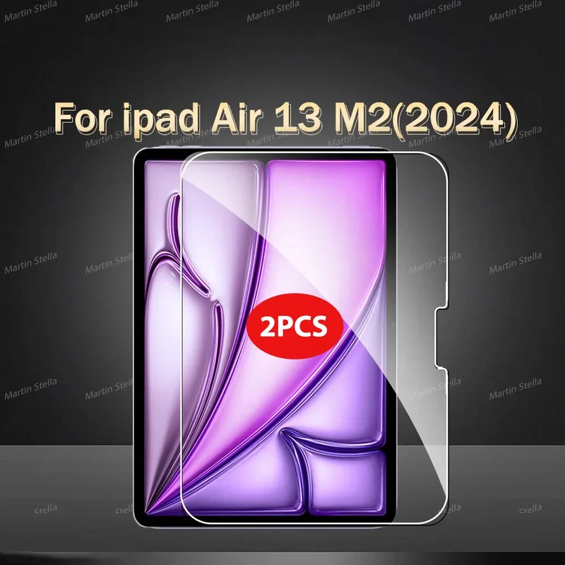 2Pcs Tempered Glass Screen Protector For ipad Pro Air 13 11 2024 M4 M2 Air 5 4 Pro 12.9 11 M3 M5 2025 2026 Film