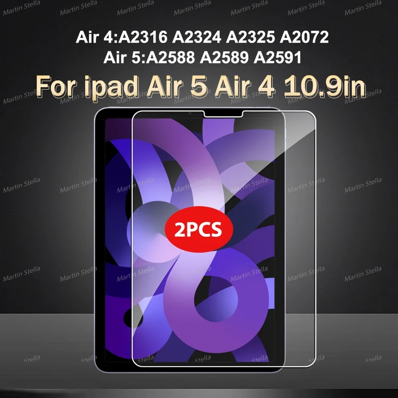 2Pcs Tempered Glass Screen Protector For ipad Pro Air 13 11 2024 M4 M2 Air 5 4 Pro 12.9 11 M3 M5 2025 2026 Film