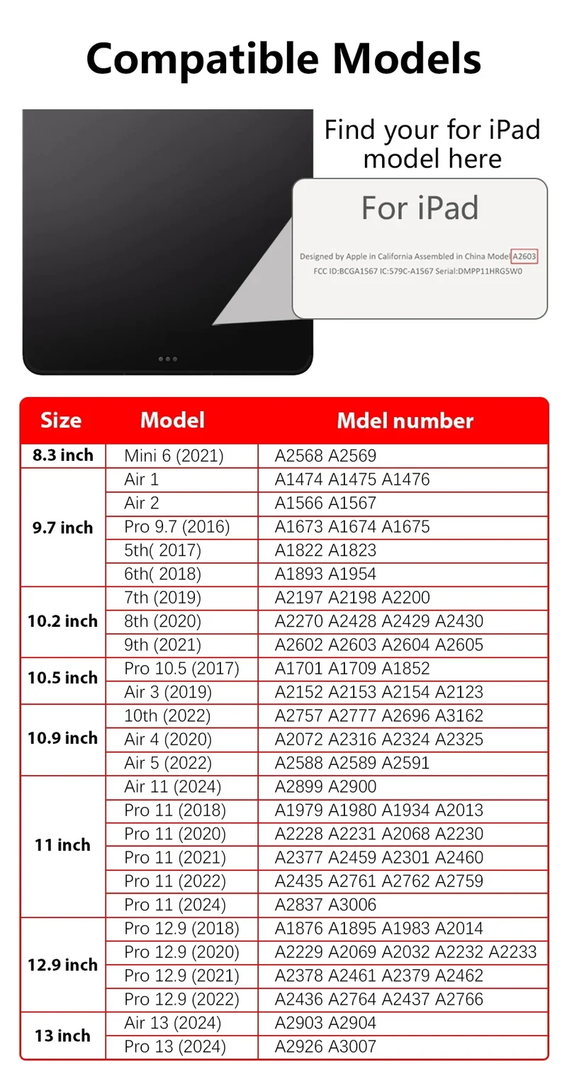For 2025 iPad Air 11 Case iPad 10th Generation 11th A16 9th Mini6 7 13in iPad Pro11 4 5 10.9in 12.9 M2 M3 M4 M5 Holder Case