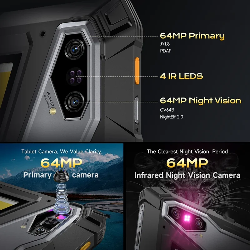 【Ships from US】Ulefone Rugged Tablet Armor Pad 5 Ultra 5G, Portable Projector 200LM ,24200 mAh ,120W Up to 12GB +512GB ,Andro