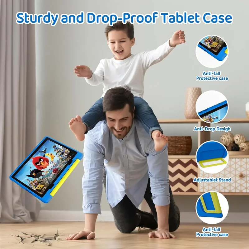 AEEZO10 Inch Kids Tablet Android 14 Octa-Core 8GB RAM+64 GB ROM Parental Control with Kid Protective Case Great Gift for Toddler