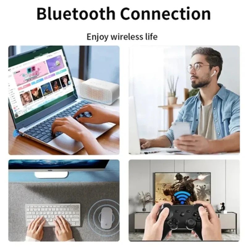 USB Bluetooth 5.3 Adapter for PC Laptop Computer Wireless Dongle Bluetooth Adapter Support Mouse Keyboard Windows 7/8.1/10/11