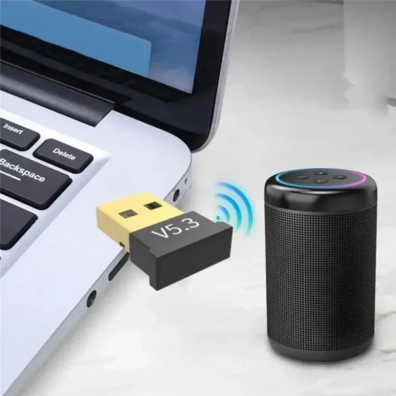USB Bluetooth 5.3 Adapter for PC Laptop Computer Wireless Dongle Bluetooth Adapter Support Mouse Keyboard Windows 7/8.1/10/11