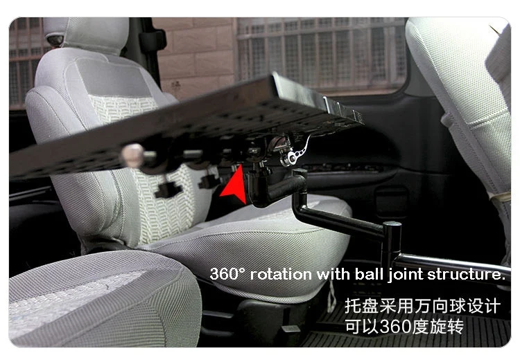 Full Motion 360degree Rotation Laptop Car Mount Stand Desk Car Dining Table Writing Board Notebook Tablet PC Holder With USB Fan