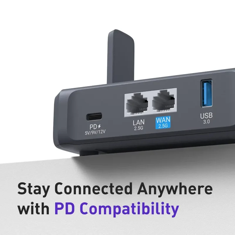 GL.iNet GL-BE3600 (Slate 7) Wi-Fi 7 Travel Router Dual-band Portable Travel Router, Pocket WiFi 7, 2.5G Router, Portable VPN Routers WiFi for Travel, Public Computer Routers, Business Trip, Mobile/RV/Cruise/Plane