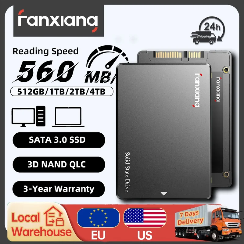 [EU/US Ship] Fanxiang S101Q 2.5 inch SATA SSD 560MB/s Internal SSD 4TB Hard Disk Internal Solid State Disk For Desktop PC Laptop