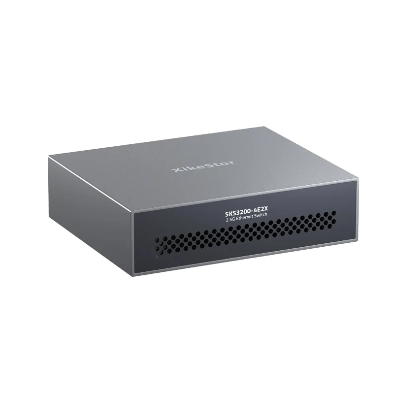 XikeStor 2.5G Simple L2 Managed Switch 4-Port 2.5G RJ45 2-Port 10G SFP+ Ethernet Switch VLAN & Port Aggregation One-click Rest