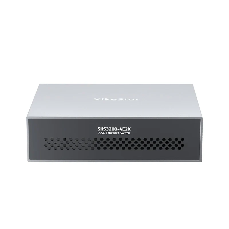 XikeStor 2.5G Simple L2 Managed Switch 4-Port 2.5G RJ45 2-Port 10G SFP+ Ethernet Switch VLAN & Port Aggregation One-click Rest