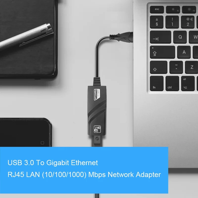 GRWIBEOU 1000Mbps Wired USB 3.0 TypeC USB To Lan Ethernet Adapter Network Card for PC Macbook Windows Laptop