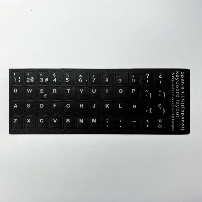 English Spanish Italian Korean French Deutsch Keyboard Stickers Frosted PVC Language Keyboard Sticker For Laptop Desktop PC