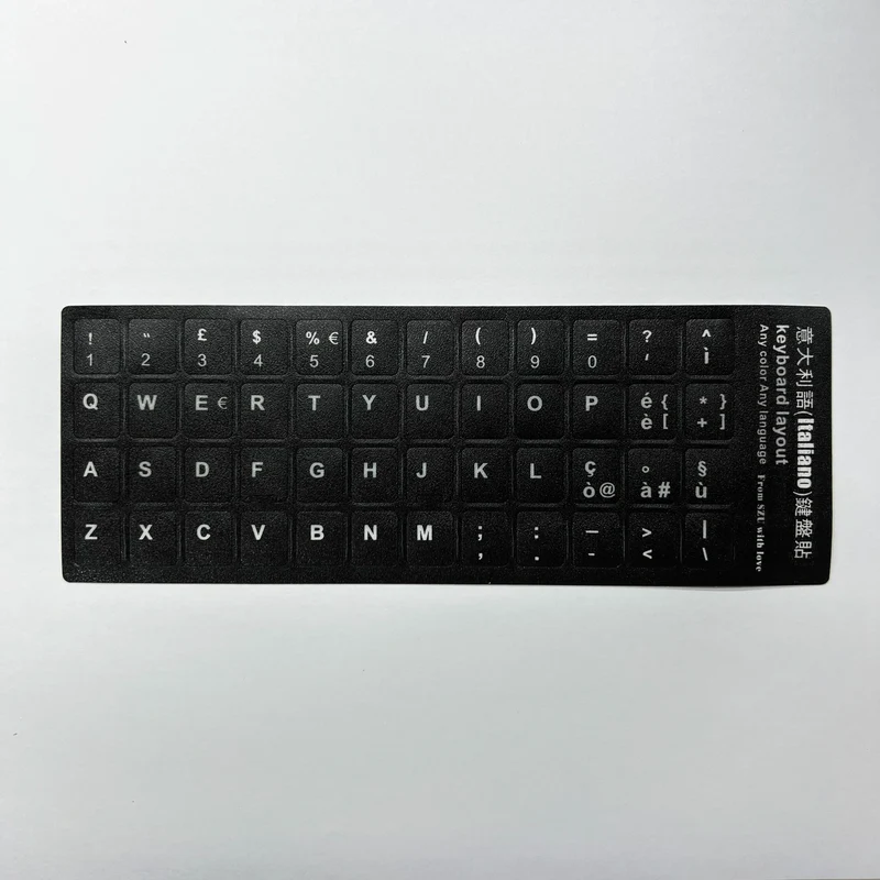English Spanish Italian Korean French Deutsch Keyboard Stickers Frosted PVC Language Keyboard Sticker For Laptop Desktop PC