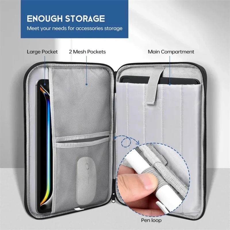 Waterproof Shockproof Handle Bag, Laptop Sleeve Case for Macbook Air, 11, 12, 13, 13.6 Inch, M4, M3, M2 Chip, Cover Accessories