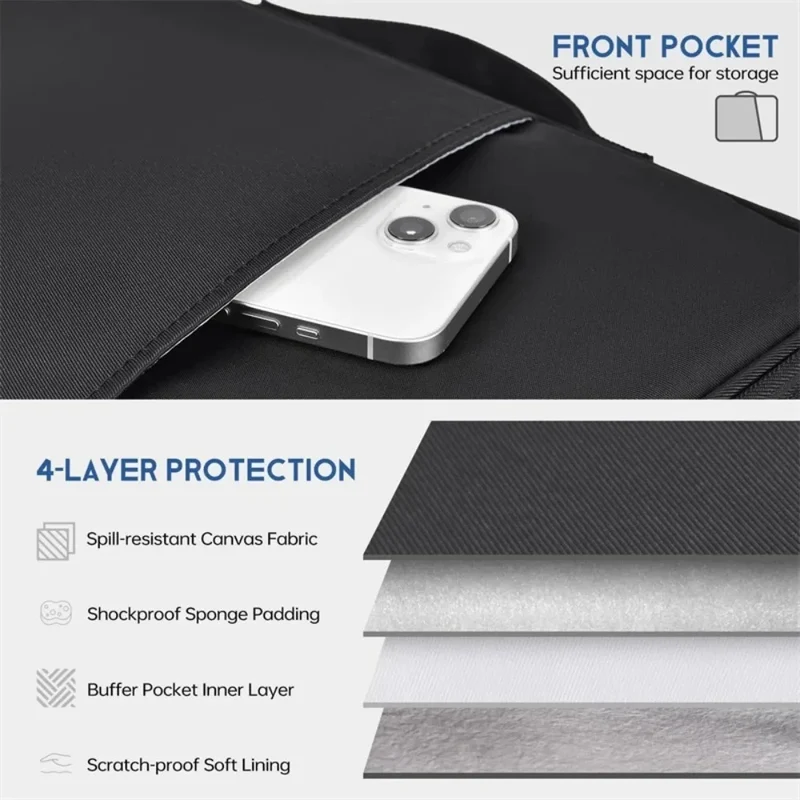 Waterproof Shockproof Handle Bag, Laptop Sleeve Case for Macbook Air, 11, 12, 13, 13.6 Inch, M4, M3, M2 Chip, Cover Accessories