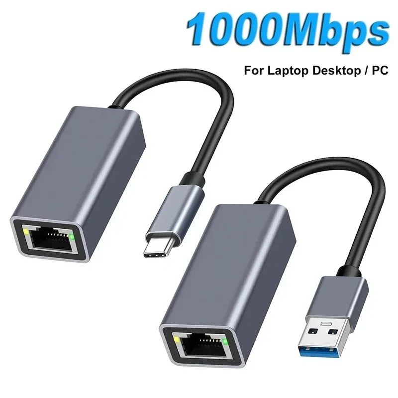 USB Type-C To RJ45 100/1000Mbps Lan Internet Cable USB Type C Ethernet Adapter Network Card For MacBook PC Windows XP 7 8 10 LUX