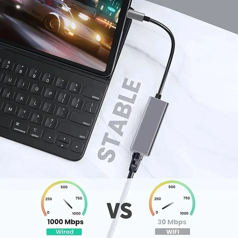 USB Type-C To RJ45 100/1000Mbps Lan Internet Cable USB Type C Ethernet Adapter Network Card For MacBook PC Windows XP 7 8 10 LUX