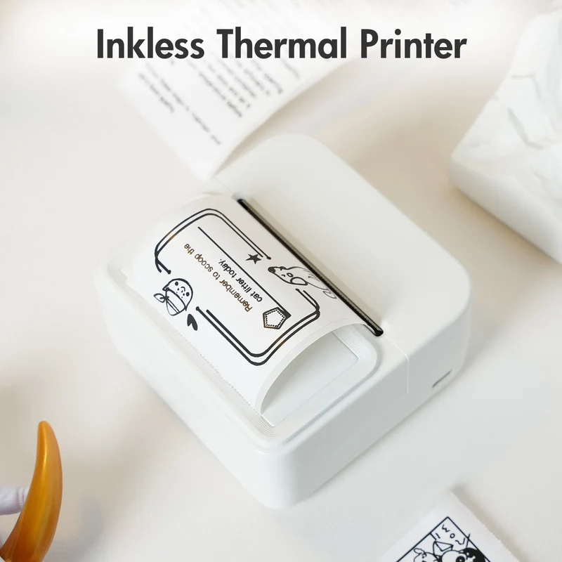 Mini Label Printer Thermal Maker Portable Wireless Bluetooth Stickers Labeller Handheld For Home Office School Machine