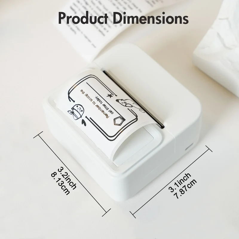 Mini Label Printer Thermal Maker Portable Wireless Bluetooth Stickers Labeller Handheld For Home Office School Machine