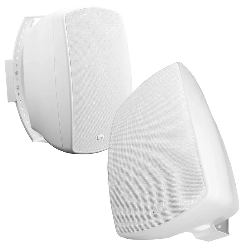 OSD 5.25 Outdoor 70V Patio Speaker Pair, 32W 16W 8W 4W Taps, Full Motion Bracket, Weather Proof IP54 Rated, White AP525