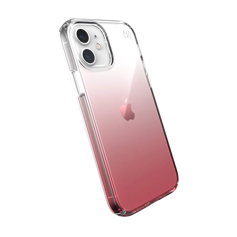 Speck Products Presidio PerfectClear Ombre iPhone 12, iPhone 12 Pro Case, Clear/Vintage Rose