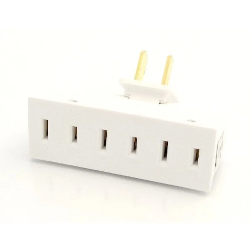 3008653 SWIVEL TAP ADAPTER 125V Leviton NonGrounded 3 outlets Swivel Tap Adapter (Pack of 1)
