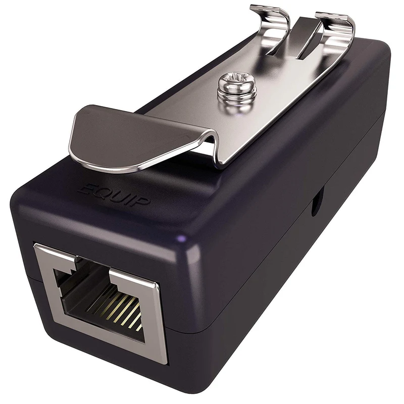 Ethernet Surge Protector PoE+ Gigabit (with DIN Rail Mount Option) Gas Discharge Tube for Full Protection RJ45 Lightni