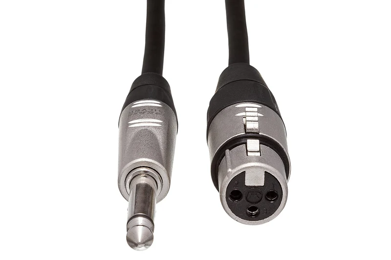Hosa HXP005 Pro Unbalanced Interconnect, REAN XLR3F to 1/4 in TS, 5 ft