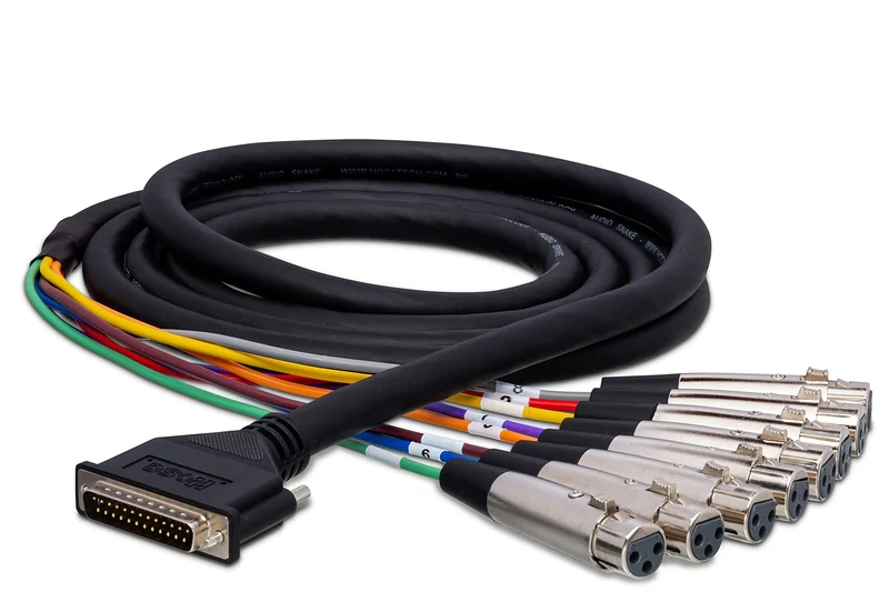 Hosa DTF805 Balanced Snake XLR3F to DB25 (16 Feet) (Black)