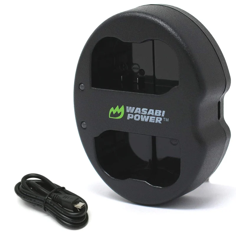 Wasabi Power Dual USB Battery Charger for Nikon ENEL15, ENEL15a, ENEL15b, ENEL15c, MH25, MH25a