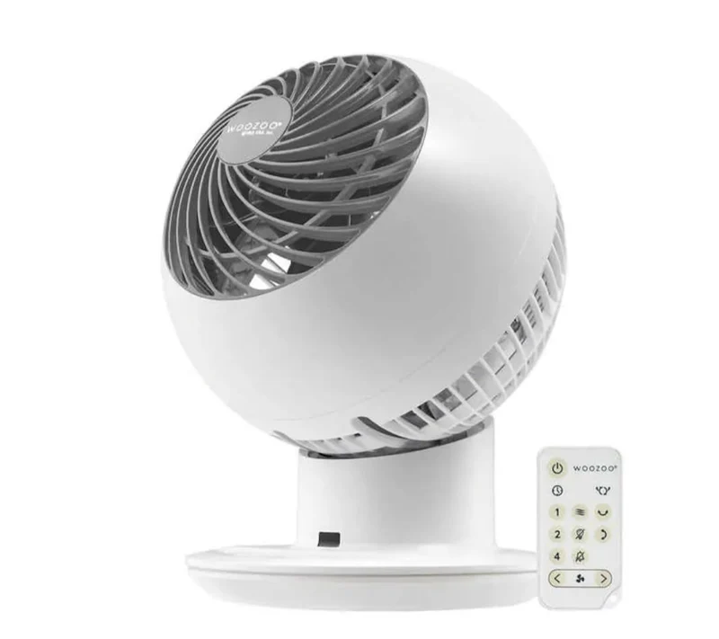 IRIS Woozoo Globe MultiDirectional 5Speed Oscillating Fan [2024 Model], Small, White