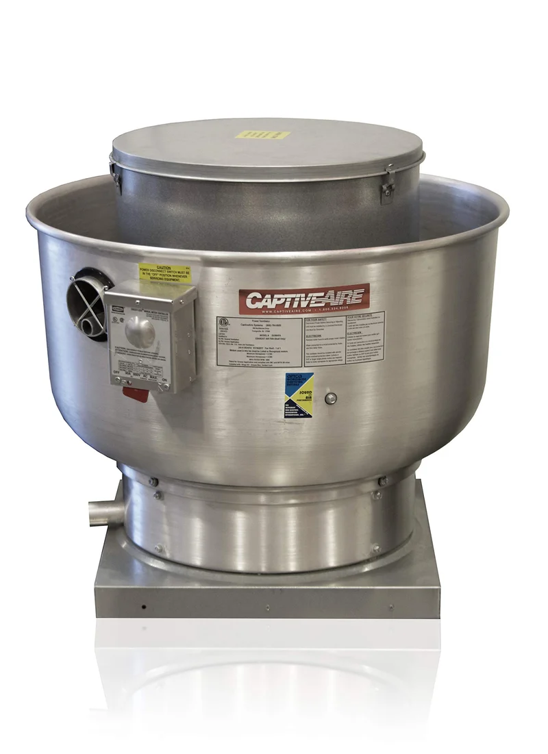 Restaurant Canopy Hood Grease Rated Exhaust Fan High Speed Direct Drive Centrifugal Upblast Exhaust Fan with speed control 19